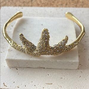 Alexis BITTAR Gold Crystal Crown Bracelet
